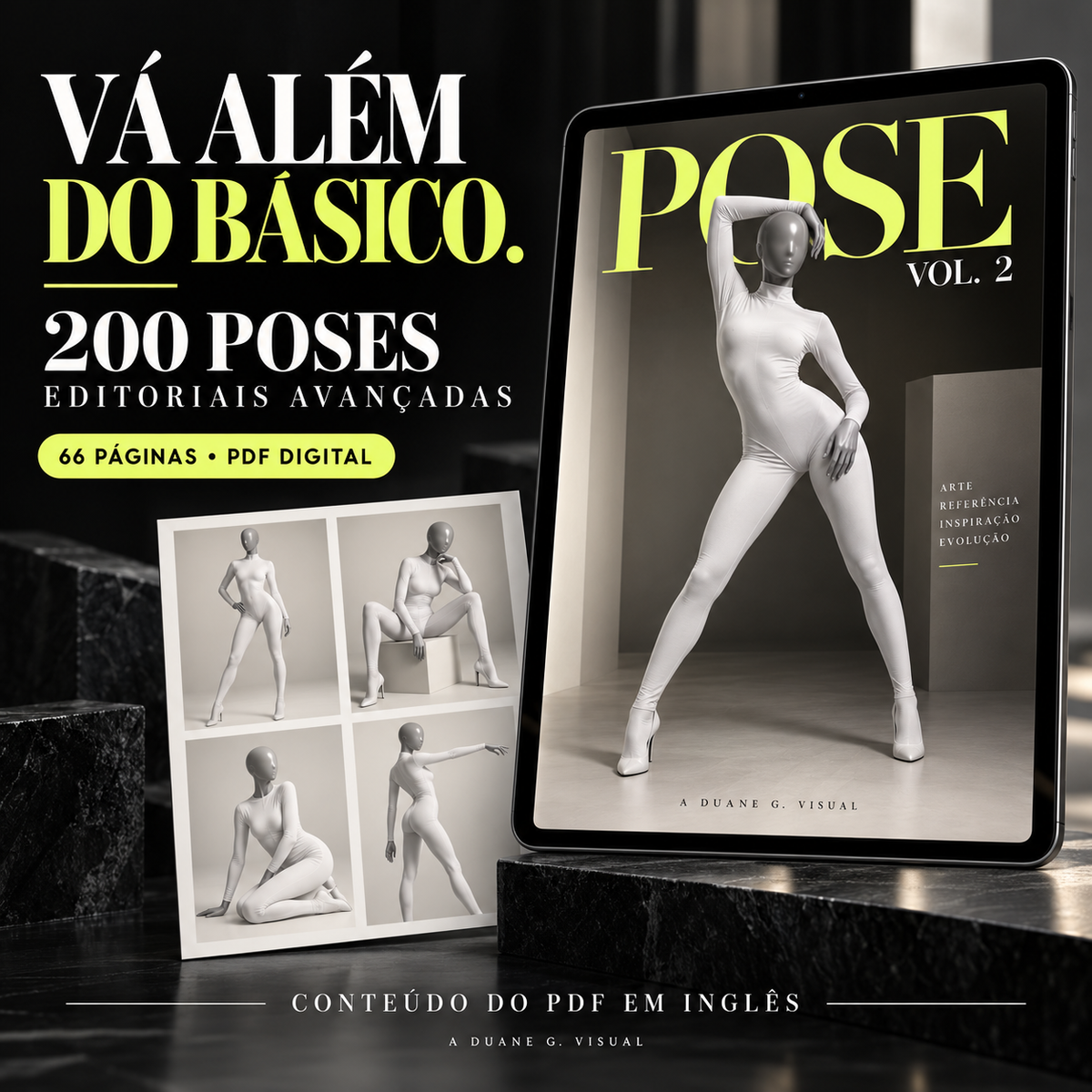 POSE Vol. 2 — 200 Poses Avançadas de Editorial de Moda | PDF Digital